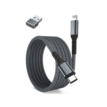 BestWhoop MFI-Certified USB C to Lightning Charger Cable with USB C Female to USB Male Adapter