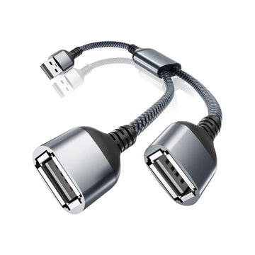 BestWhoop USB-A to Dual USB-A 2.0 Female Splitter Y Cable