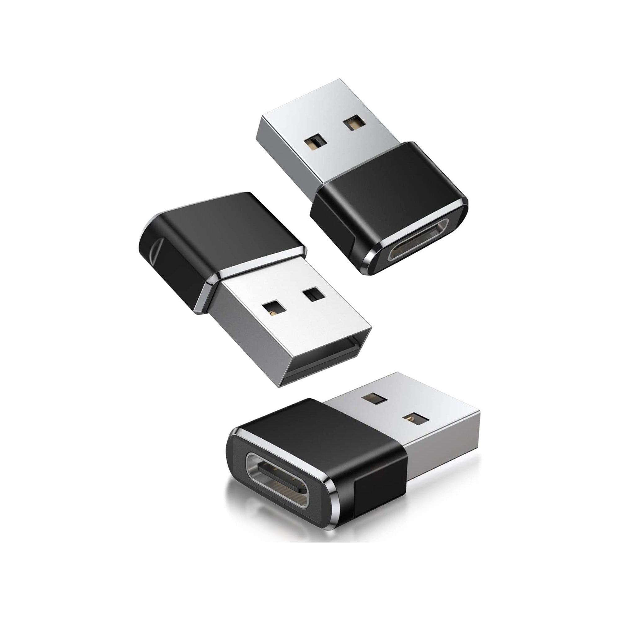 BASESAILOR USB to USB C Adapter,USBC Female to USB A Male Adapter,Type C Converter Charger for iPhone 17 Pro Max,16 15,Apple Watch iWatch S11 S10 SE,AirPods 3,iPad Mini Air,Samsung Galaxy S25,3 Pack