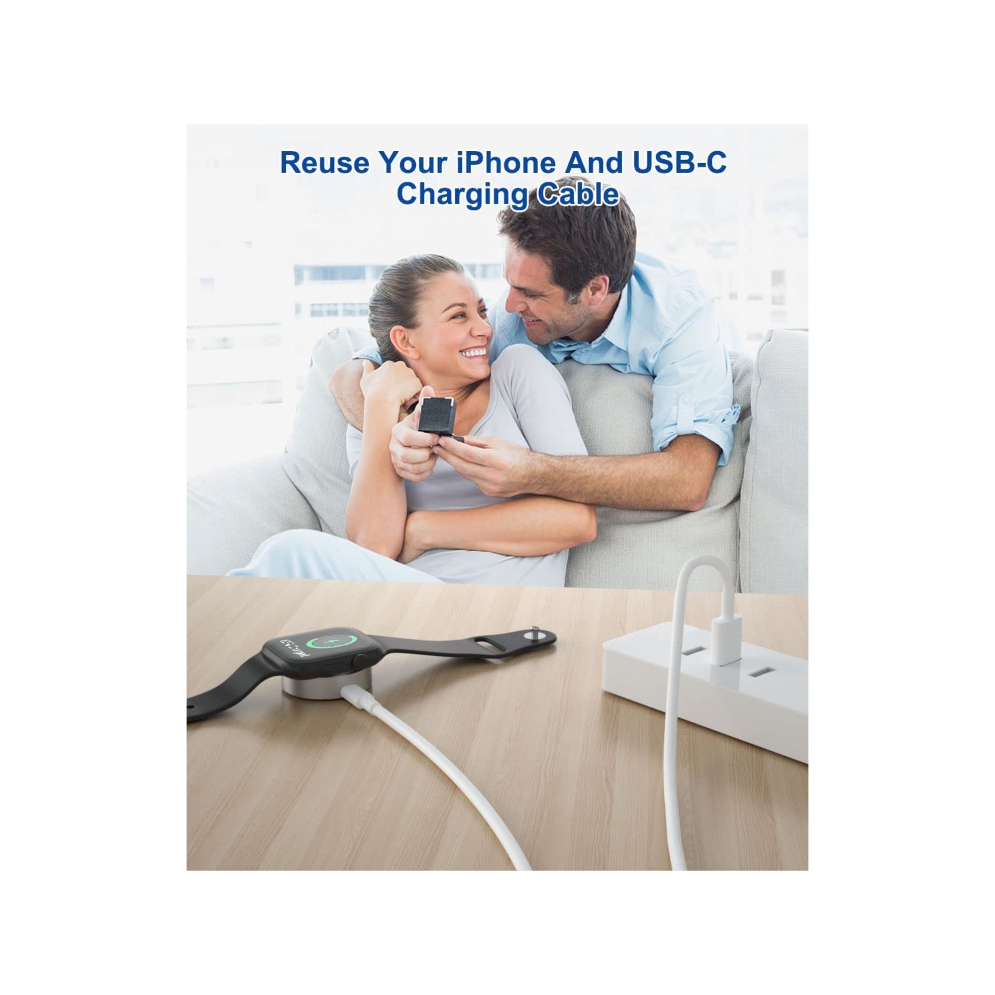 BestWhoop Lightning / USB-C to Apple Watch Series Magnetic Charger Adapter