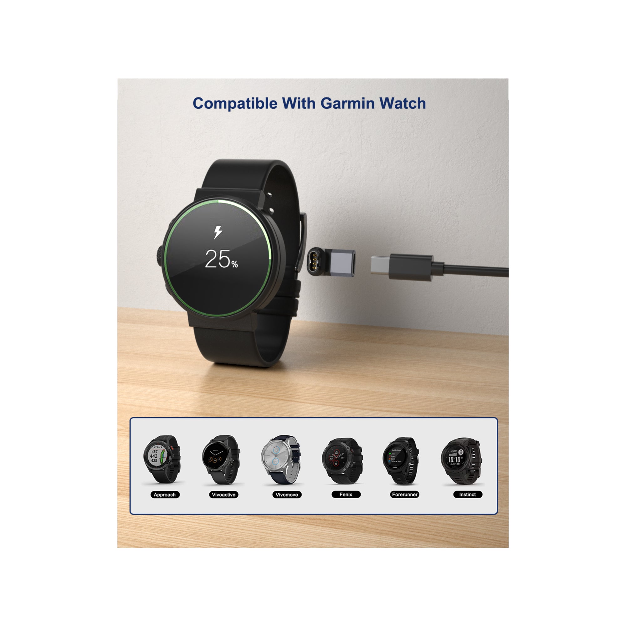 BestWhoop Charger Adapter for Garmin Watch [3 in 1 Pack]