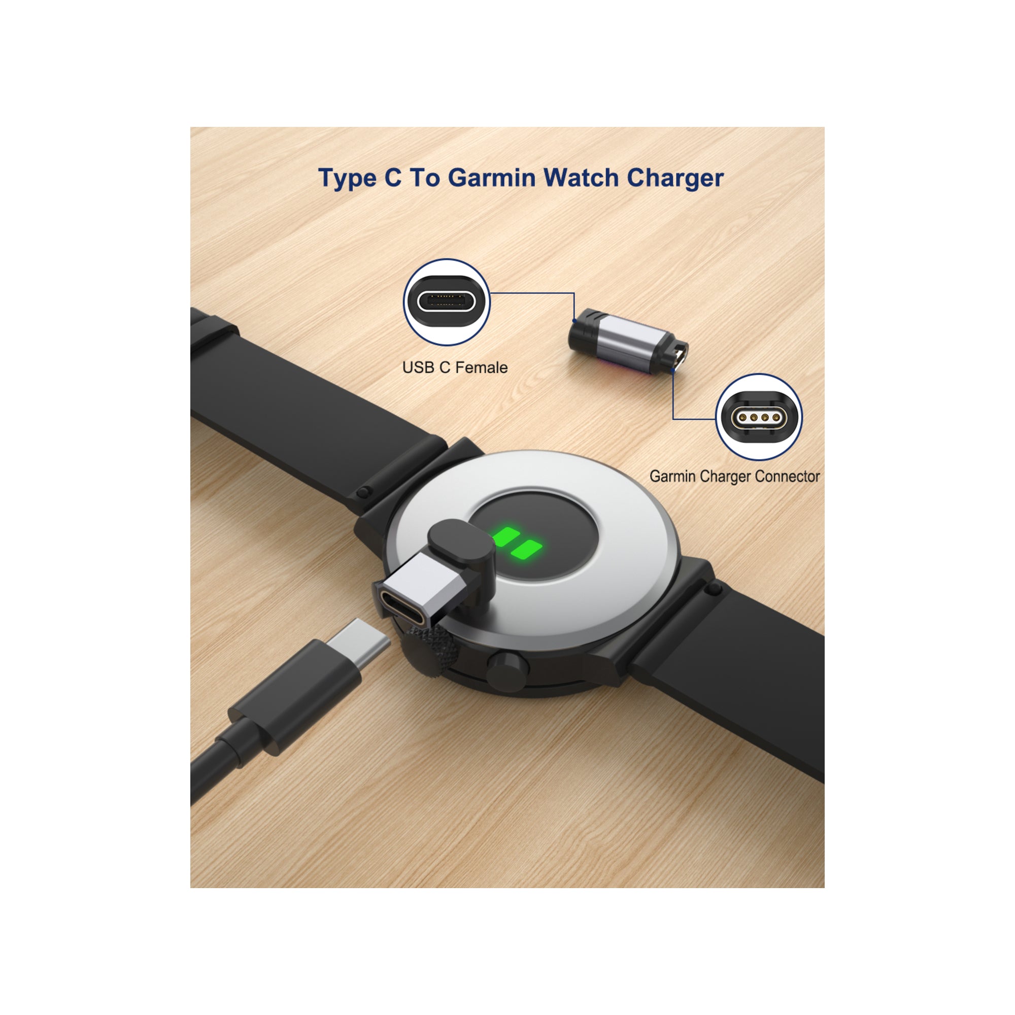 BestWhoop Charger Adapter for Garmin Watch [3 in 1 Pack]