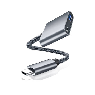 BestWhoop USB-C to USB-A 3.0 Cable Adapter with 60W USB-C Pass-through Charging