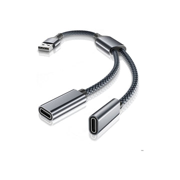 BestWhoop USB 2.0 Male to Double USB C Female Adapter